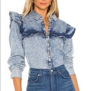 Free People Samantha Ruffle Blouse